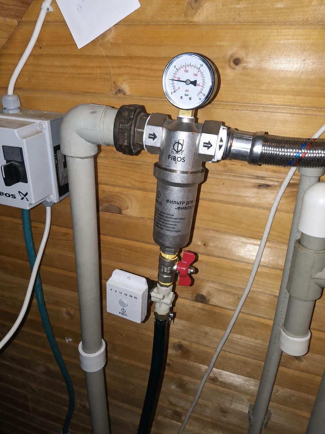 Фильтр Фибос с автоматической промывкой на даче